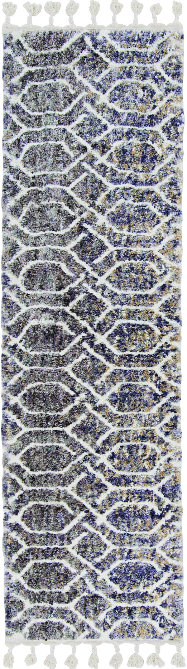 Rugs Rustic Rugs - 105" X 156" X 1" Grey Polyester Rug HomeRoots