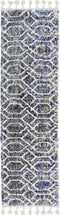Rugs Rustic Rugs - 105" X 156" X 1" Grey Polyester Rug HomeRoots
