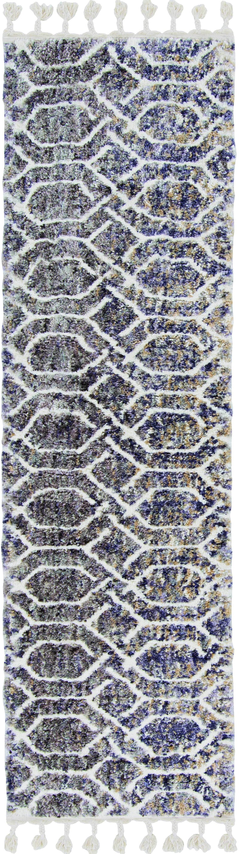 Rugs Rustic Rugs - 105" X 156" X 1" Grey Polyester Rug HomeRoots