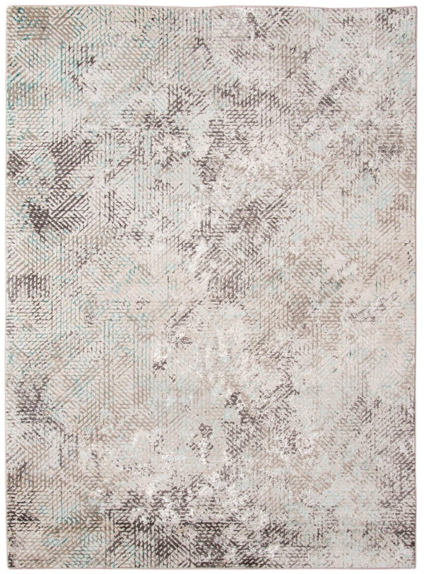 Rugs Rustic Rugs 2.6" X8" X 0.38" Gray Polyester Area Rug 4066 HomeRoots