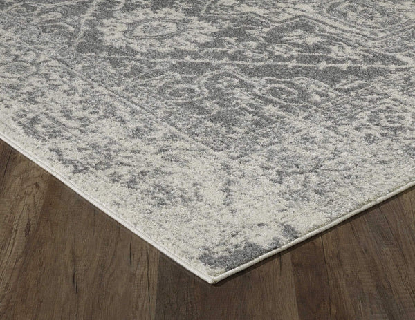 Rugs Rustic Rugs - 24" X 84" X 0.'5" Grey Polypropylene Rug HomeRoots
