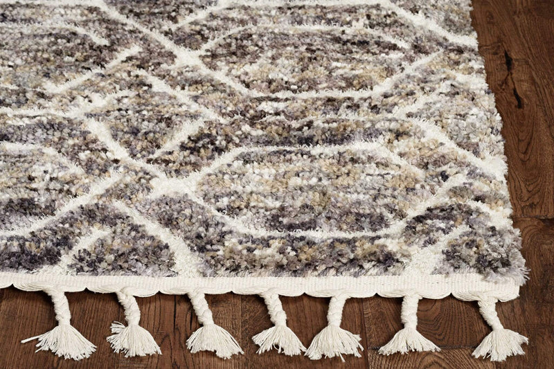Rugs Rustic Rugs - 26" X 90" X 1" Grey Polyester Rug HomeRoots
