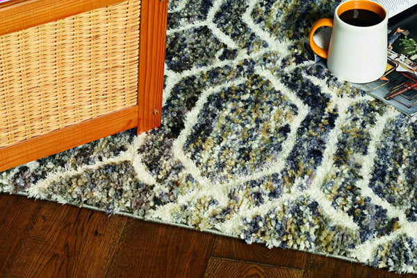 Rugs Rustic Rugs - 39" X 59" X 1" Grey Polyester Rug HomeRoots