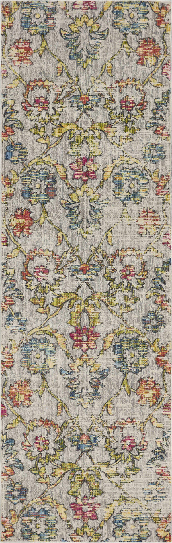 Rugs Rustic Rugs - 63" X 91" X 0.'25" Grey Polypropylene Rug HomeRoots