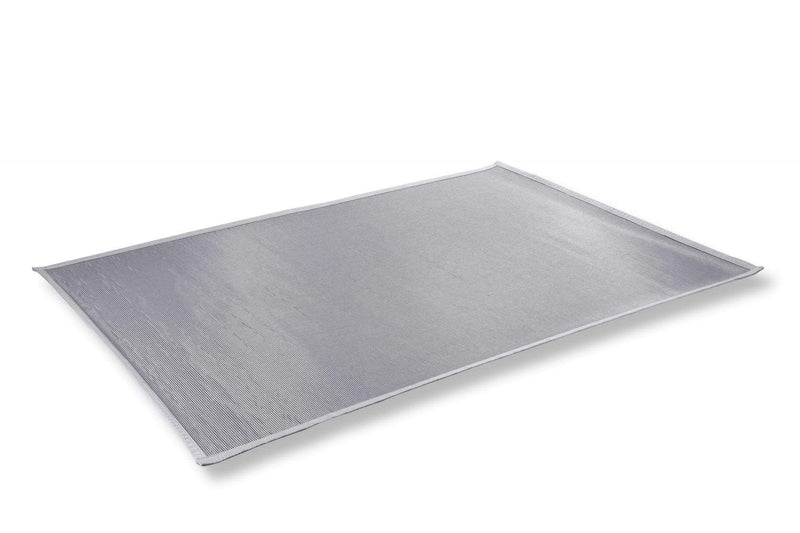 Rugs Rustic Rugs - 79" X 55" X Gray Textilene Indoor/Outdoor Large Rug HomeRoots