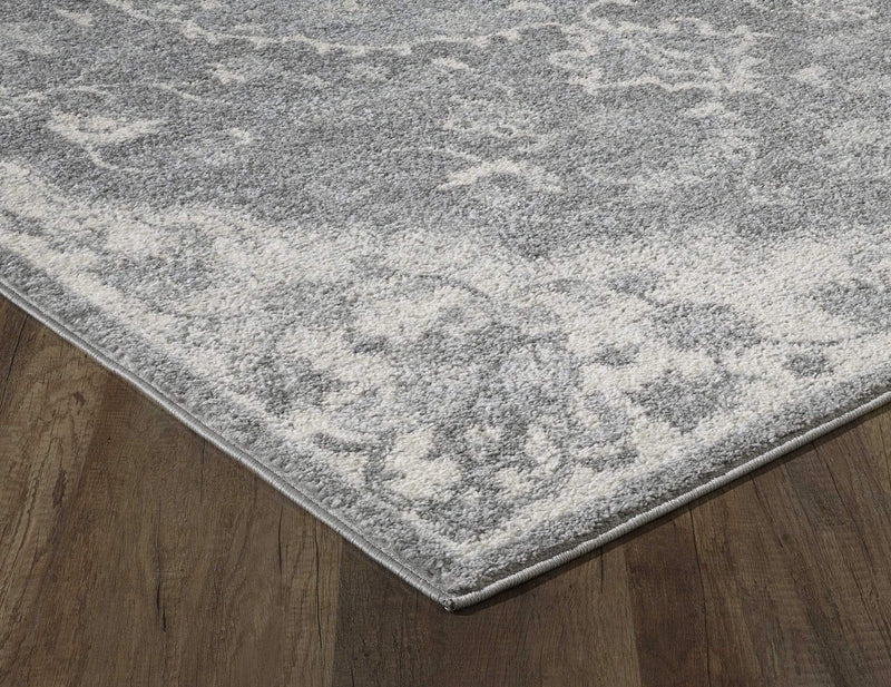 Rugs Rustic Rugs - C" X 84" X 0.'5" Grey Polypropylene Rug HomeRoots