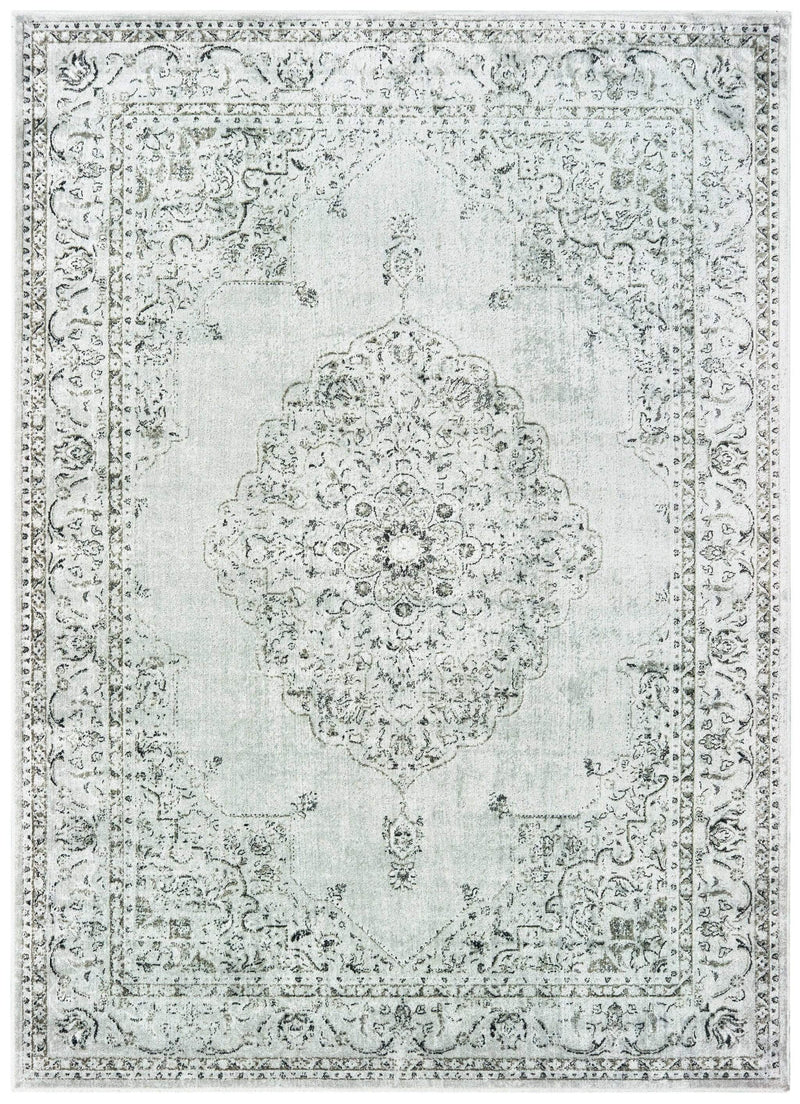 Rugs Silver Rug - 108" x 144" x 0.13" Silver Viscose Oversize Rug HomeRoots