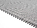 Rugs Silver Rug - 150" x 180" x 0.36" Silver Polyester/Olefin Oversize Rug HomeRoots