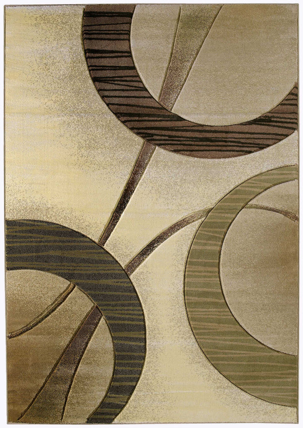 Rugs Silver Rug 22" x 32" x 0.47" Cream Polypropylene Accent Rug 8424 HomeRoots