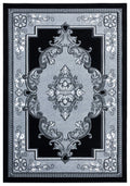 Rugs Silver Rug - 22" x 32" x 0.53" Silver Olefin/Polypropylene Accent Rug HomeRoots