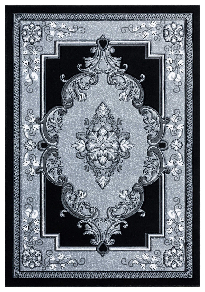 Rugs Silver Rug - 22" x 32" x 0.53" Silver Olefin/Polypropylene Accent Rug HomeRoots