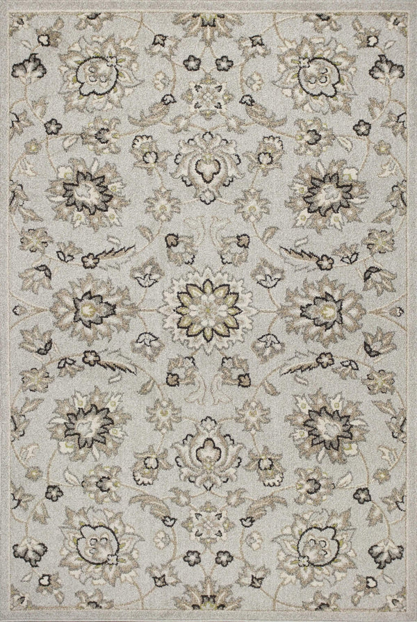Rugs Silver Rug - 23" x 45" UV-treated Polypropylene Silver Area Rug HomeRoots