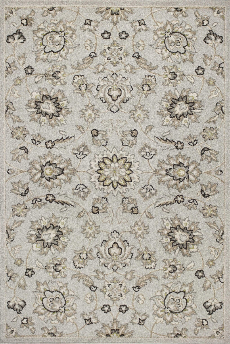 Rugs Silver Rug - 23" x 45" UV-treated Polypropylene Silver Area Rug HomeRoots