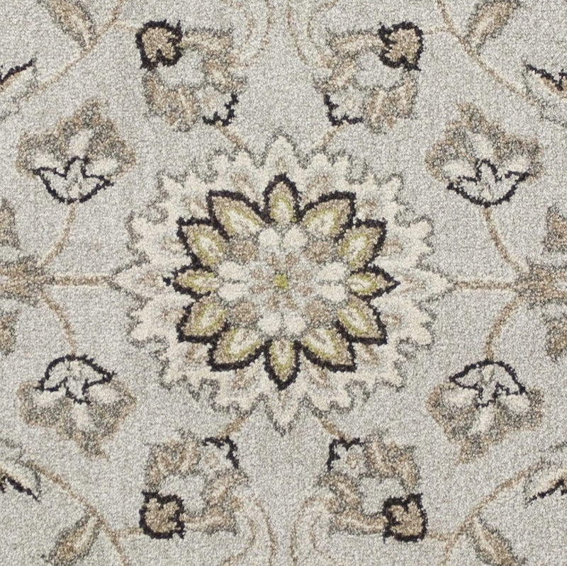 Rugs Silver Rug - 23" x 45" UV-treated Polypropylene Silver Area Rug HomeRoots