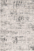 Rugs Silver Rug - 3'3" x 4'7" Polypropylene and Viscose Ivory Silver Area Rug HomeRoots