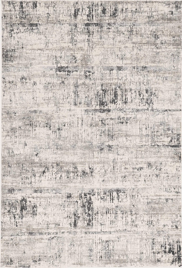 Rugs Silver Rug - 3'3" x 4'7" Polypropylene and Viscose Ivory Silver Area Rug HomeRoots