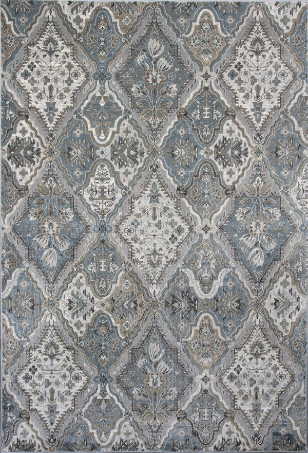 Rugs Silver Rug 3'3" x 4'7" Viscose Silver Area Rug 3806 HomeRoots