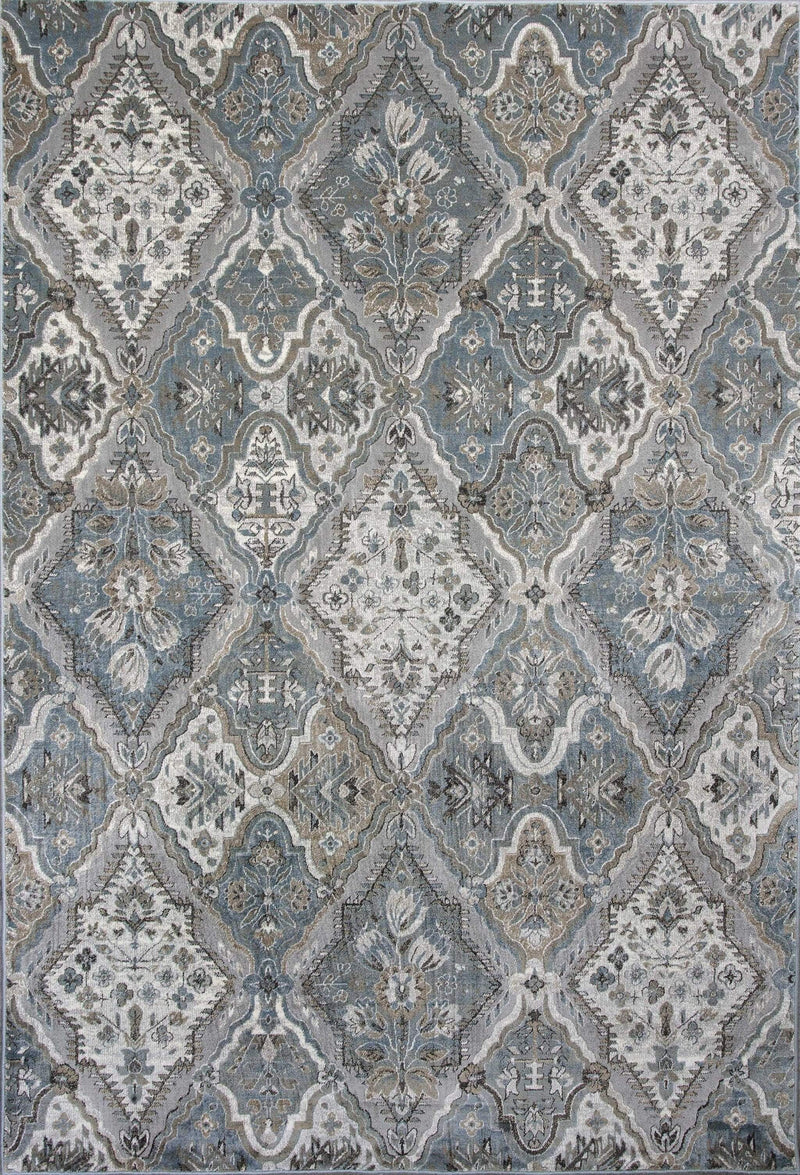 Rugs Silver Rug 3'3" x 4'7" Viscose Silver Area Rug 3806 HomeRoots