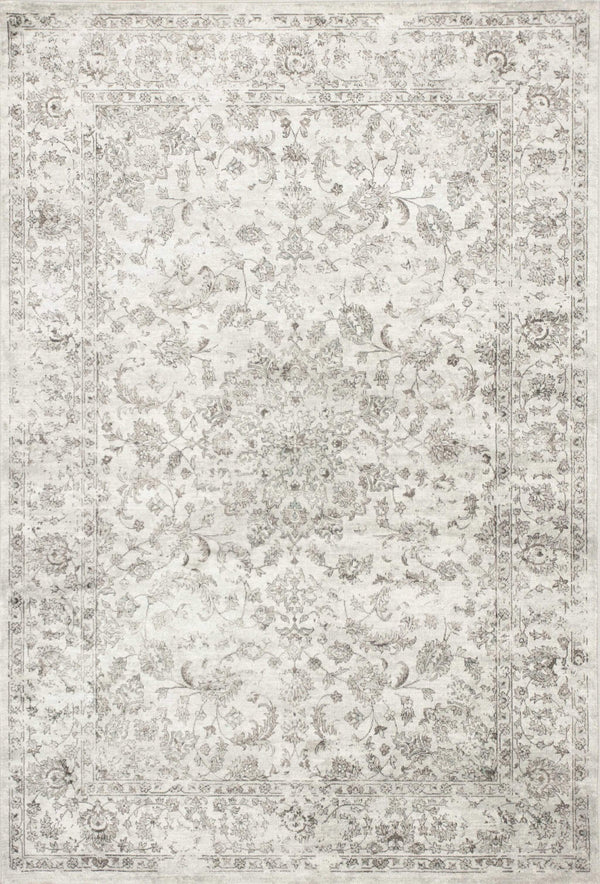 Rugs Silver Rug 3'3" x 4'7" Viscose Silver Area Rug 3826 HomeRoots
