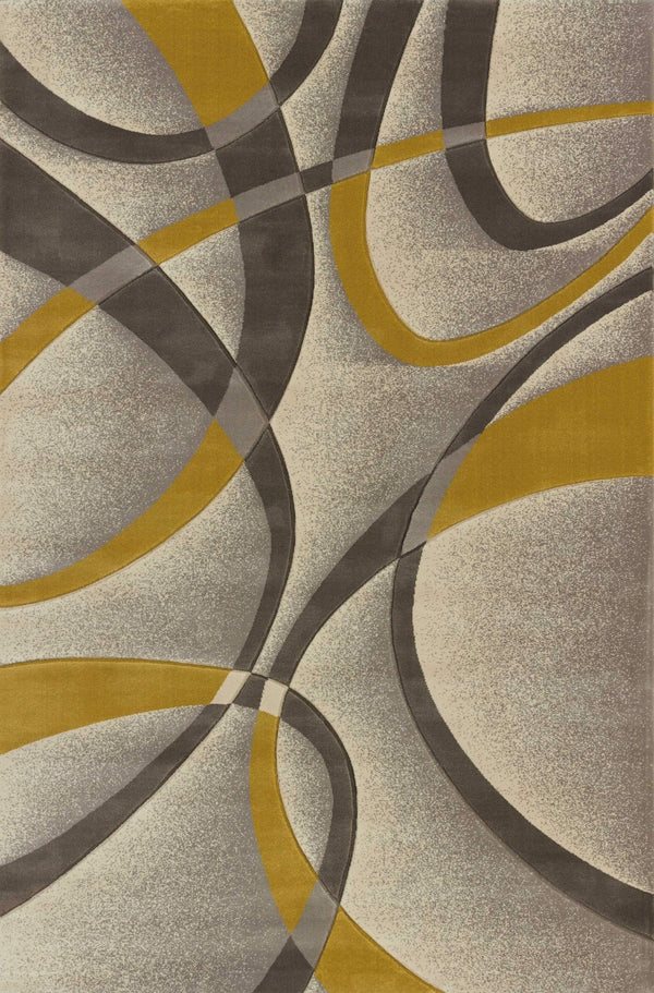 Rugs Silver Rug 31" x 50" x 0.47" Silver Polypropylene Accent Rug 8543 HomeRoots