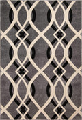 Rugs Silver Rug - 31" x 50" x 0.5" Grey Polypropylene Accent Rug HomeRoots