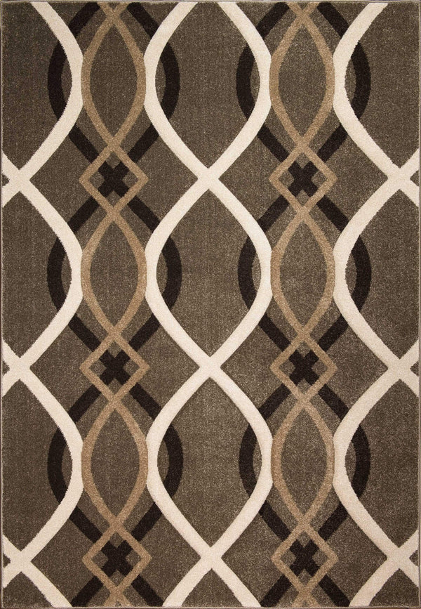 Rugs Silver Rug - 31" x 50" x 0.5" Stone Polypropylene Accent Rug HomeRoots
