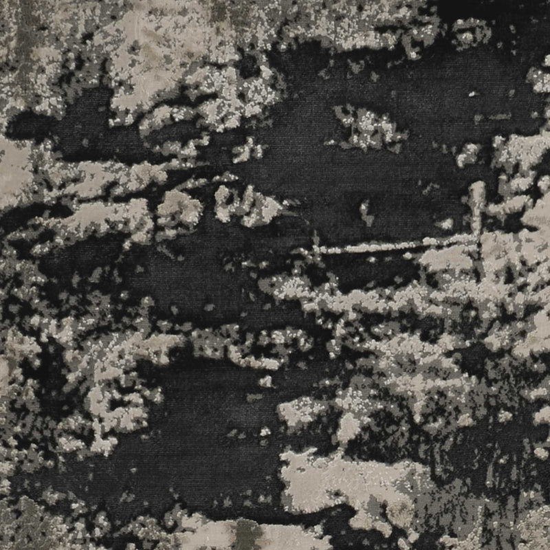 Rugs Silver Rug - 5'3" x 7'7" Polyester Silver Charcoal Area Rug HomeRoots
