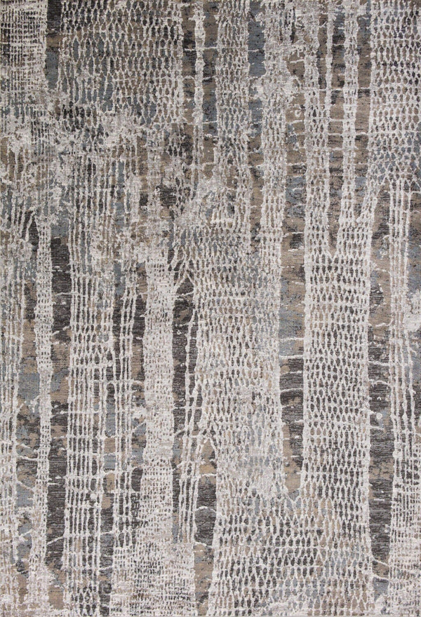 Rugs Silver Rug 5'3" x 7'7" Viscose Silver Area Rug 2901 HomeRoots