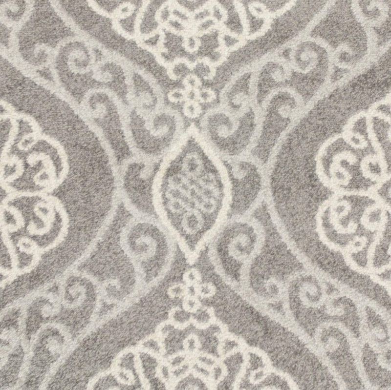 Rugs Silver Rug - 6'7" x 9'6" UV-treated Polypropylene Silver Area Rug HomeRoots