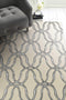 Rugs Silver Rug - 60" X 84" X 0.'5" Silver Wool / Viscose Rug HomeRoots