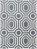 Rugs Silver Rug - 63" x 86" x 1.2" Silver Microfiber Area Rug HomeRoots