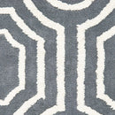 Rugs Silver Rug - 63" x 86" x 1.2" Silver Microfiber Area Rug HomeRoots