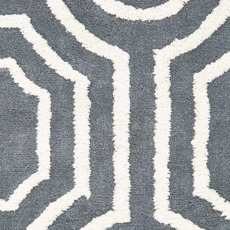 Rugs Silver Rug - 63" x 86" x 1.2" Silver Microfiber Area Rug HomeRoots