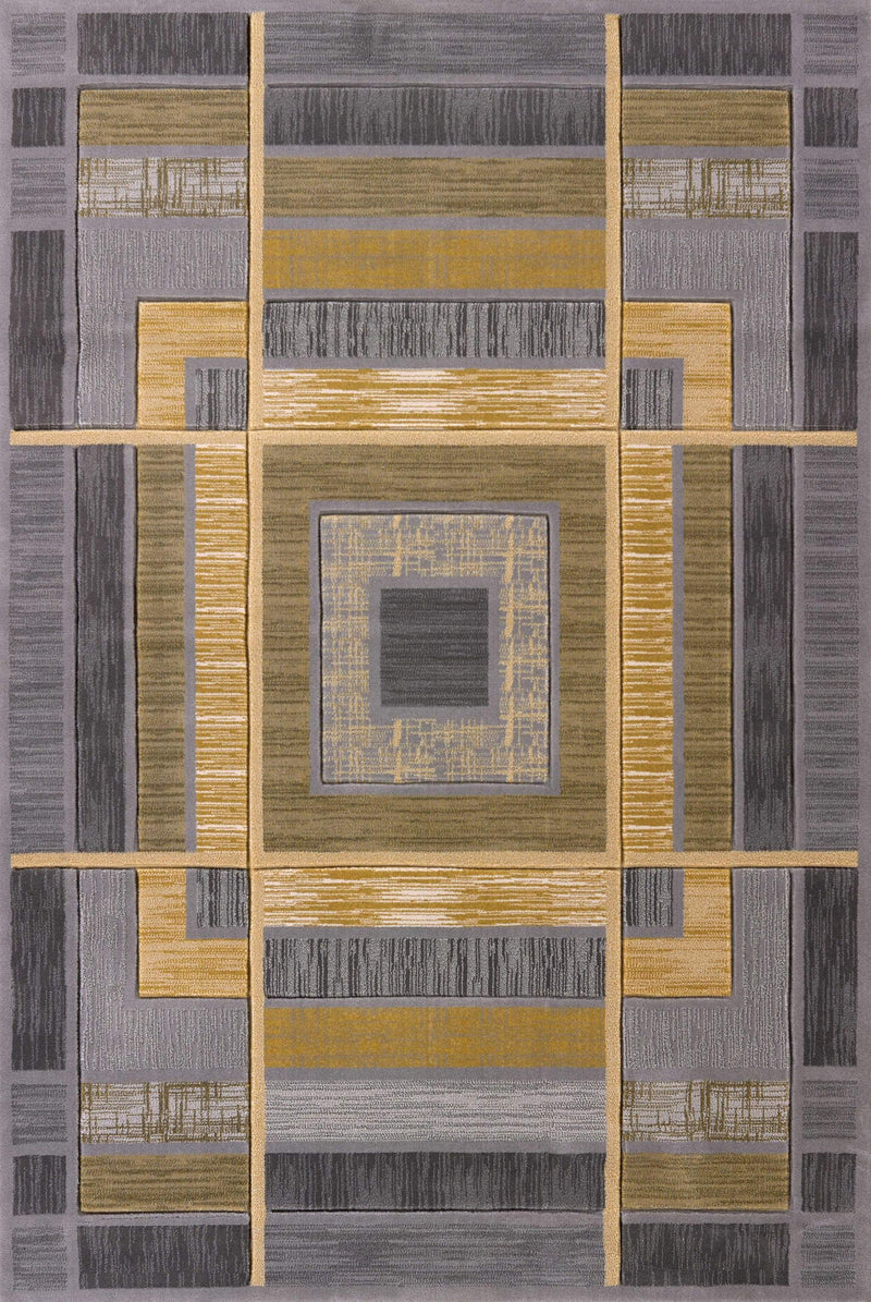 Rugs Silver Rug 63" x 90" x 0.47" Silver Polypropylene Area Rug 8549 HomeRoots
