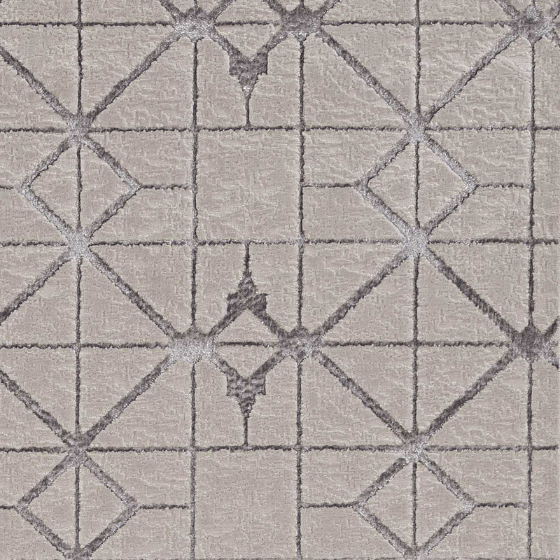 Rugs Silver Rug - 63" X 91" X 0.'25" Ivory/Silver Polypropylene / Polyester Rug HomeRoots