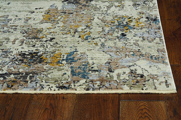 Rugs Silver Rug - 63" X 91" X 0.'25" Silver Polyester Rug HomeRoots