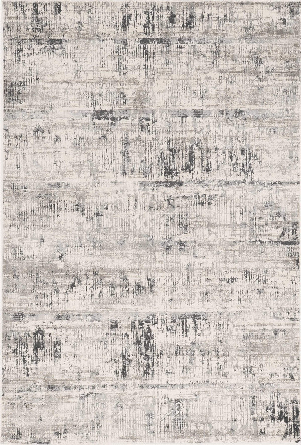 Rugs Silver Rug - 7'10" x 11'2" Polypropylene and Viscose Ivory Silver Area Rug HomeRoots