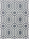 Rugs Silver Rug - 94" x 126" x 1.2" Silver Microfiber Oversize Rug HomeRoots
