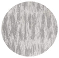 Rugs Silver Rug 94" x 94" x 0.39" Silver Polyester/Olefin Round Rug 7952 HomeRoots