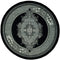 Rugs Silver Rug - 94" x 94" x 0.53" Silver Olefin/Polypropylene Round Rug HomeRoots
