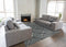 Rugs Silver Rug - 96" X 120" X 0.'5" Charcoal/Silver Wool / Viscose Rug HomeRoots