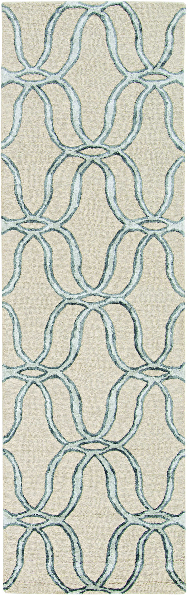 Rugs Silver Rug - 96" X 120" X 0.'5" Silver Wool / Viscose Rug HomeRoots