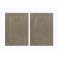 Rugs Splendor Reversible Step Out Bath Mat Rug Set- 2 Pc, Linen, Beige Benzara