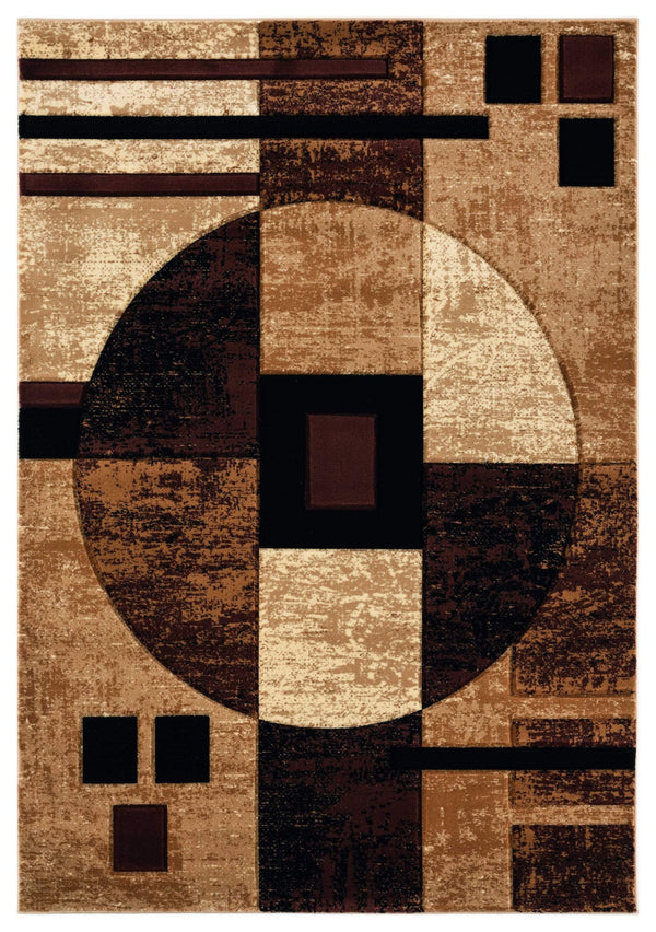 Rugs Stair Rug Runner - 31" x 88" x 0.5" Brown Olefin/Polypropylene Runner Rug HomeRoots