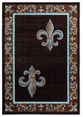 Rugs Stair Rug Runner 31" x 88" x 0.53" Brown Olefin/Polypropylene Runner Rug 7418 HomeRoots