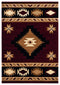 Rugs Stair Rug Runner - 31" x 88" x 0.53" Burgundy Olefin/Polypropylene Runner Rug HomeRoots