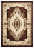 Rugs Stair Rug Runner - 31" x 88" x 0.53" Chocolate Olefin/Polypropylene Runner Rug HomeRoots