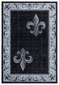 Rugs Stair Rug Runner 31" x 88" x 0.53" Grey Olefin/Polypropylene Runner Rug 7430 HomeRoots