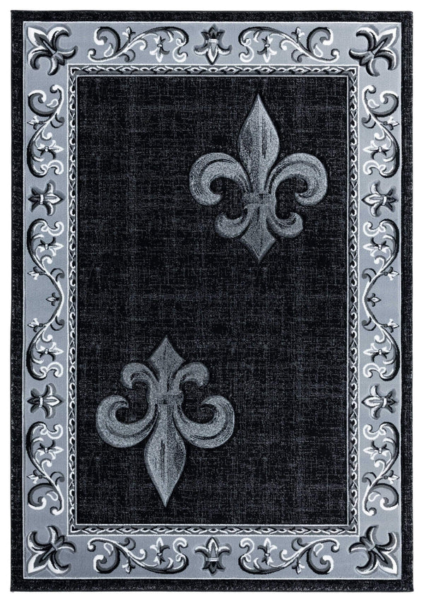 Rugs Stair Rug Runner 31" x 88" x 0.53" Grey Olefin/Polypropylene Runner Rug 7430 HomeRoots
