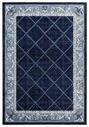 Rugs Stair Rug Runner 31" x 88" x 0.53" Navy Olefin/Polypropylene Runner Rug 7370 HomeRoots